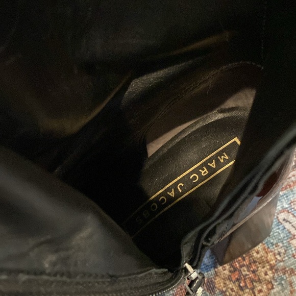 NWT Marc Jacobs Maryna Tall Black Heeled Boots with Glossy Patent Leathe… - Picture 12 of 17